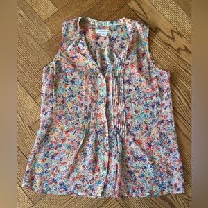 Liz Claiborne Colorful Floral Button-Down Blouse